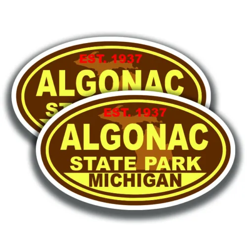 An Algonac State Park window sticker.